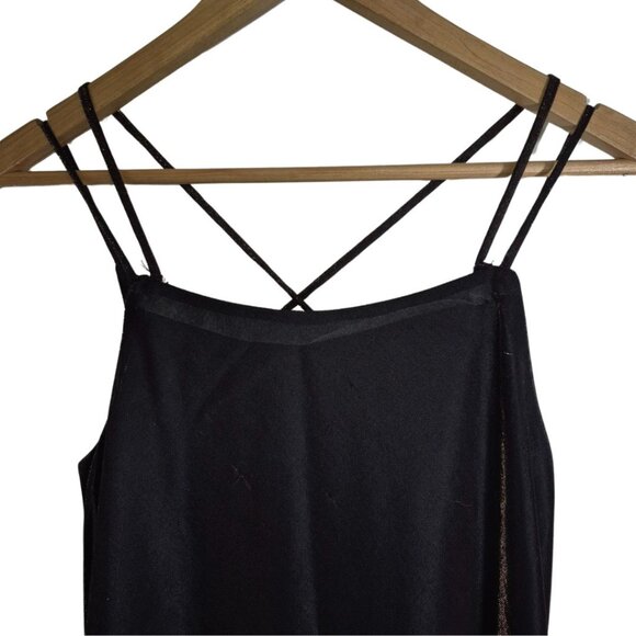 Reitmans Black/Gold Shimmer Prom Dress Vintage - Picture 3 of 7